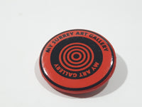 My Surrey Art Gallery My Art Gallery Dark Orange and Black 1 1/4" Round Button Pin