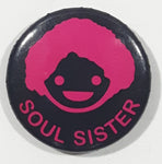 Soul Sister Pink and Black 1" Round Button Pin