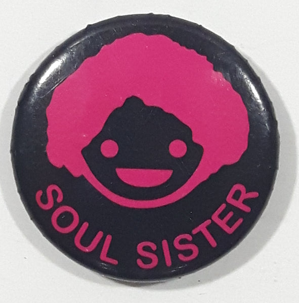 Soul Sister Pink and Black 1" Round Button Pin