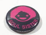Soul Sister Pink and Black 1" Round Button Pin