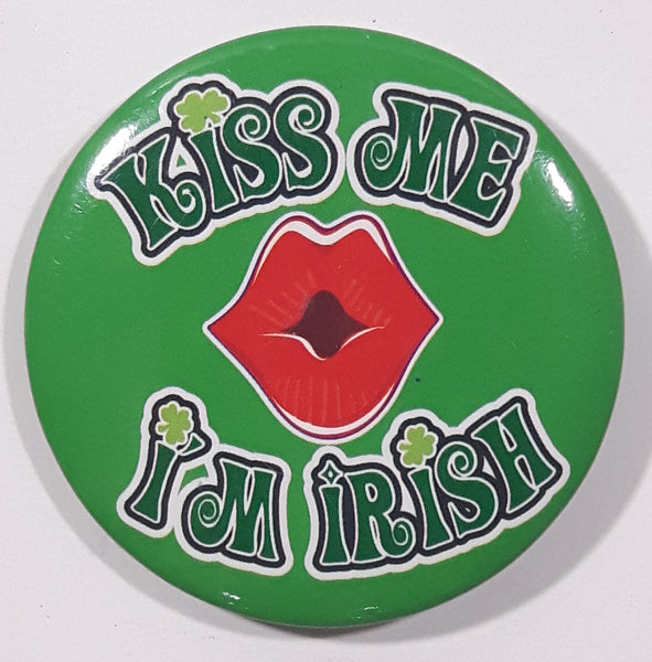 Kiss Me I'm Irish 1 1/2" Round Button Pin