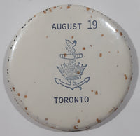 Vintage HMCS Toronto RCN Royal Canadian Navy August 19th 2 1/2" Round Button Pin