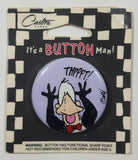 1994 Carlton Cards It's A Button Man! Thppft! Opus n' Bill Opus Penguin 1 3/4" Round Button Pin On Card