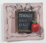 Finishing Touches Teachers Have Class Chalkboard and Apple 3D 1" x 1" Resin Pin On Card