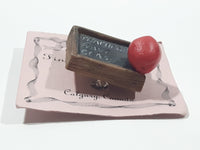 Finishing Touches Teachers Have Class Chalkboard and Apple 3D 1" x 1" Resin Pin On Card