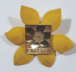 5 Years On Yellow Flower 1 3/4" Pin