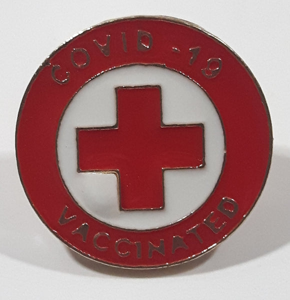 COVID-19 Vaccinated 3/4" Enamel Metal Pin