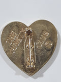 The Variety Club Children's Charity Etched Face of Child Heart Shaped Metal Pin