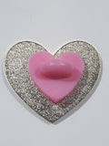 Rainbow Striped Heart Shaped Enamel Metal Pin