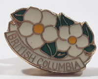 British Columbia Dogwood Flower Themed 1/2" x 3/4" Enamel Metal Pin