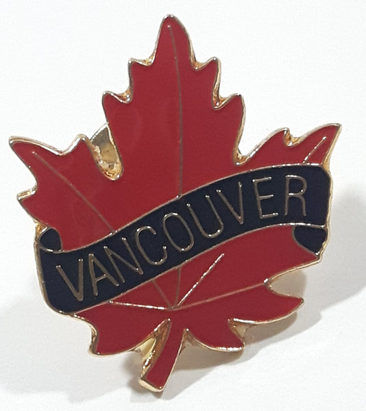 Vancouver Red Maple Leaf Shaped 5/8" to 3/4" Enamel Metal Lapel Pin