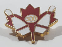 300 Bowling Award Canadian Maple Leaf Enamel Metal Lapel Pin