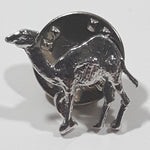 Camel Shaped Small 1/2" x 1/2" Silver Tone Metal Lapel Pin