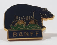 Banff Black Bear 1/2" x 3/4" Enamel Metal Lapel Pin