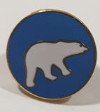 White Polar Bear Blue 5/8" Enamel Metal Lapel Pin