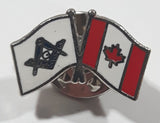 Canada Flag and Mason's Knights of Templar Masonic Flag 3/8" x 5/8" Enamel Metal Lapel Pin