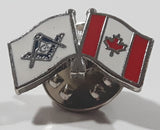 Canada Flag and Mason's Knights of Templar Masonic Flag 3/8" x 5/8" Enamel Metal Lapel Pin
