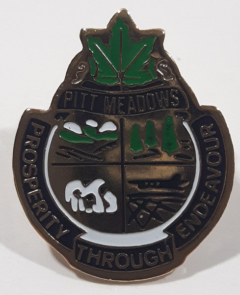 Pitt Meadows Prosperity Through Endeavour 3/4" x 1" Enamel Metal Lapel Pin