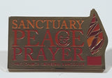 Sanctuary Peace & Prayer Christ Church Cathedral Vancouver 3/4" x 1 1/4" Enamel Metal Lapel Pin