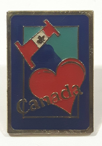 I Love Canada 5/8" x 7/8" Enamel Metal Lapel Pin