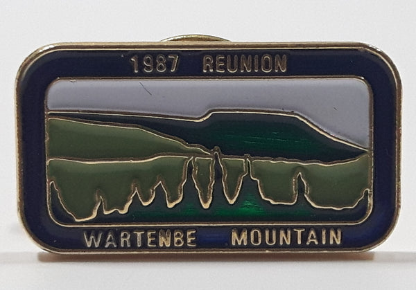 Wartenbe Mountain 1987 Reunion 1/2" x 7/8" Enamel Metal Lapel Pin