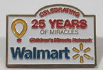 Walmart Children's Miracle Network Celebrating 25 Years of Miracles 1 1/8" x 1 1/2" Enamel Metal Lapel Pin