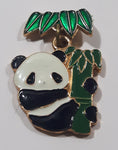 Panda on Bamboo Tree Beijing Zoo 3/4" x 1 1/8" Enamel Metal Lapel Pin