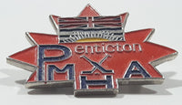 Vintage PMHA Pentiction Minor Hockey Association 1" x 1 1/4" Enamel Metal Lapel Pin