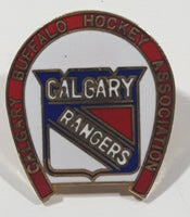 Vintage Calgary Buffalo Hockey Association Calgary Rangers 7/8" x 1" Enamel Metal Lapel Pin