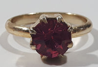Pink Plastic Gemstone Metal Toy Ring