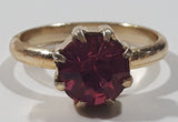 Pink Plastic Gemstone Metal Toy Ring