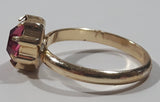 Pink Plastic Gemstone Metal Toy Ring