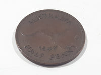 1943 Australia King George VI Half Penny Copper Metal Coin