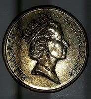 1986 Australia Queen Elizabeth II International Year Of Peace One Dollar Metal Coin