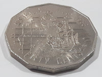 1788 1988 Australia Queen Elizabeth II Fifty Cents Metal Coin