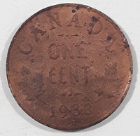 1933 Canada King George VI One Cent Copper Metal Coin