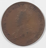 1926 Commonwealth of Australia King George VI One Half Penny Copper Metal Coin