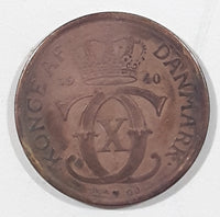 1940 Danmark 1/2 Krone Metal Coin