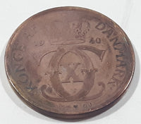 1940 Danmark 1/2 Krone Metal Coin