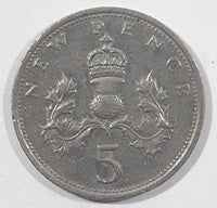 1979 Great Britain UK Queen Elizabeth II 5 New Pence Metal Coin
