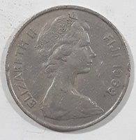 1969 Fiji Queen Elizabeth II 10 Cents Metal Coin