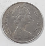 1969 Fiji Queen Elizabeth II 10 Cents Metal Coin