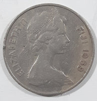1969 Fiji Queen Elizabeth II 20 Cents Metal Coin