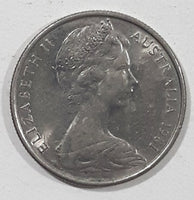 1981 Australia Queen Elizabeth II 5 Cents Metal Coin