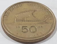 1986 Greece Drachma 50 Apaxmai Metal Coin