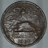 1964 Mexico 20 Centavos Metal Coin