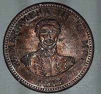 1847 Aupuni Hawaii Hapa Haneri King Kamehameha III Ka Moi Souvenir Replica Metal Coin