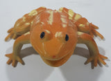 Orange and Yellow Frog 2 1/2" Long Rubber Toy Figure