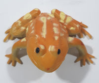 Orange and Yellow Frog 2 1/2" Long Rubber Toy Figure