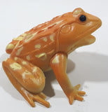 Orange and Yellow Frog 2 1/2" Long Rubber Toy Figure